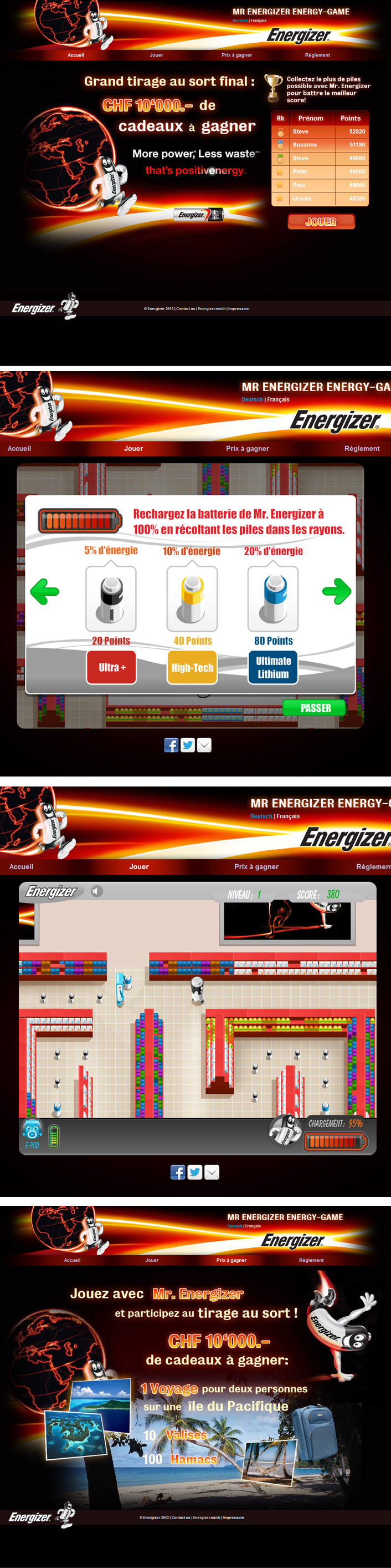 creation Jeu concours pacman  >> Energizer